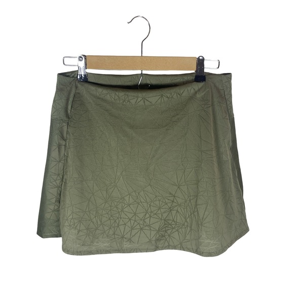 Nike Pants - Nike Golf Dri-FIT Skort Olive Green Geometric Print Athletic Skirt Womens Large